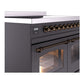 ILVE Nostalgie II 40-Inch Induction Range with 6 Induction Elements, 4.3 cu. ft. Oven, Graphite Matte with Burnished Trim, Triple Glass Door, UPDI406NMPMGB