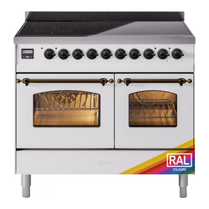 ILVE Nostalgie II 40-Inch Induction Range with 6 Induction Elements, 4.3 cu. ft. Oven, RAL with Burnished Trim, Triple Glass Door, UPDI406NMPRAB