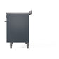 ILVE Professional Plus II 40-Inch Induction Range with 6 Induction Elements, 4.3 cu. ft. Oven, Blue Grey, Solid Door, UPDI406QMPBG