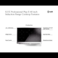 ILVE Professional Plus II 40-Inch Induction Range with 6 Induction Elements, 4.3 cu. ft. Oven, Glossy Black, Solid Door, UPDI406QMPBK