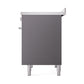 ILVE Professional Plus II 40-Inch Induction Range with 6 Induction Elements, 4.3 cu. ft. Oven, Graphite Matte, Solid Door, UPDI406QMPMG