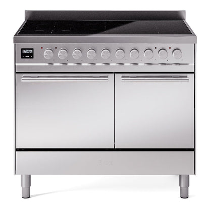 ILVE Professional Plus II 40-Inch Induction Range with 6 Induction Elements, 4.3 cu. ft. Oven, Stainless Steel, Solid Door, UPDI406QMPSS