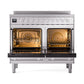 ILVE Professional Plus II 40-Inch Induction Range with 6 Induction Elements, 4.3 cu. ft. Oven, Stainless Steel, Solid Door, UPDI406QMPSS