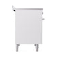 ILVE Professional Plus II 40-Inch Induction Range with 6 Induction Elements, 4.3 cu. ft. Oven, White, Solid Door, UPDI406QMPWH