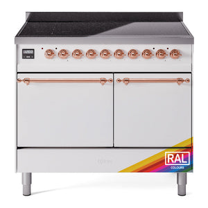 ILVE Nostalgie II 40-Inch Induction Range with 6 Induction Elements, 4.3 cu. ft. Oven, RAL with Copper Trim, Solid Door, UPDI406QNMPRAP
