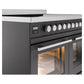 ILVE Professional Plus II 40-Inch Induction Range with 6 Induction Elements, 4.3 cu. ft. Oven, Graphite Matte, Triple Glass Door, UPDI406WMPMG