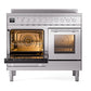 ILVE Professional Plus II 40-Inch Induction Range with 6 Induction Elements, 4.3 cu. ft. Oven, Stainless Steel, Triple Glass Door, UPDI406WMPSS