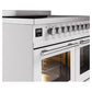 ILVE Professional Plus II 40-Inch Induction Range with 6 Induction Elements, 4.3 cu. ft. Oven, White, Triple Glass Door, UPDI406WMPWH