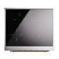 ILVE Nostalgie II 30-Inch Induction Range with 4 Induction Elements, 3.5 cu. ft. Oven, White with Brass Trim, Triple Glass Door, UPI304NMPWHG