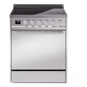 ILVE Professional Plus II 30-Inch Induction Range with 4 Induction Elements, 3.5 cu. ft. Oven, Stainless Steel, Solid Door, UPI304QMPSS