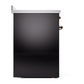 ILVE Nostalgie II 30-Inch Induction Range with 4 Induction Elements, 3.5 cu. ft. Oven, Glossy Black with Burnished Trim, Solid Door, UPI304QNMPBKB