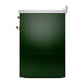 ILVE Nostalgie II 30-Inch Induction Range with 4 Induction Elements, 3.5 cu. ft. Oven, Emerald Green with Copper Trim, Solid Door, UPI304QNMPEGP
