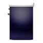 ILVE Nostalgie II 30-Inch Induction Range with 4 Induction Elements, 3.5 cu. ft. Oven, Midnight Blue with Burnished Trim, Solid Door, UPI304QNMPMBB