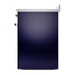 ILVE Nostalgie II 30-Inch Induction Range with 4 Induction Elements, 3.5 cu. ft. Oven, Midnight Blue with Copper Trim, Solid Door, UPI304QNMPMBP