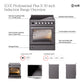 ILVE Professional Plus II 30-Inch Induction Range with 4 Induction Elements, 3.5 cu. ft. Oven, Blue Grey, Triple Glass Door, UPI304WMPBG