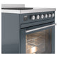 ILVE Professional Plus II 30-Inch Induction Range with 4 Induction Elements, 3.5 cu. ft. Oven, Blue Grey, Triple Glass Door, UPI304WMPBG