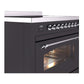 ILVE Nostalgie II 36-Inch Induction Range with 6 Induction Elements, 3.5 cu. ft. Oven, Graphite Matte with Chrome Trim, Triple Glass Door, UPI366NMPMGC