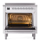 ILVE Nostalgie II 36-Inch Induction Range with 6 Induction Elements, 3.5 cu. ft. Oven, RAL with Chrome Trim, Triple Glass Door, UPI366NMPRAC