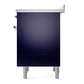 ILVE Nostalgie II 36-Inch Induction Range with 6 Induction Elements, 3.5 cu. ft. Oven, Graphite Matte with Copper Trim, Solid Door, UPI366QNMPMGP
