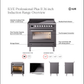 ILVE Professional Plus II 36-Inch Induction Range with 6 Induction Elements, 3.5 cu. ft. Oven, Glossy Black, Triple Glass Door, UPI366WMPBK