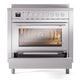 ILVE Professional Plus II 36-Inch Induction Range with 6 Induction Elements, 3.5 cu. ft. Oven, Stainless Steel, Triple Glass Door, UPI366WMPSS