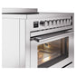 ILVE Professional Plus II 36-Inch Induction Range with 6 Induction Elements, 3.5 cu. ft. Oven, Stainless Steel, Triple Glass Door, UPI366WMPSS