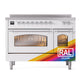 ILVE Nostalgie II 48-Inch Induction Range with 6 Induction Elements, 5.02 cu. ft. Oven, RAL with Chrome Trim, Triple Glass Door, UPI486NMPRAC