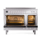 ILVE Professional Plus II 48-Inch Induction Range with 6 Induction Elements, 5.02 cu. ft. Oven, Stainless Steel, Solid Door, UPI486QMPSS