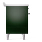 ILVE Nostalgie II 48-Inch Induction Range with 6 Induction Elements, 5.02 cu. ft. Oven, Emerald Green with Chrome Trim, Solid Door, UPI486QNMPEGC