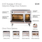 ILVE Nostalgie II 48-Inch Induction Range with 6 Induction Elements, 5.02 cu. ft. Oven, Graphite Matte with Burnished Trim, Solid Door, UPI486QNMPMGB