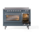 ILVE Professional Plus II 48-Inch Induction Range with 6 Induction Elements, 5.02 cu. ft. Oven, Blue Grey, Triple Glass Door, UPI486WMPBG