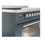 ILVE Professional Plus II 48-Inch Induction Range with 6 Induction Elements, 5.02 cu. ft. Oven, Blue Grey, Triple Glass Door, UPI486WMPBG