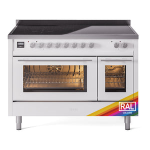 ILVE Professional Plus II 48-Inch Induction Range with 6 Induction Elements, 5.02 cu. ft. Oven, RAL, Triple Glass Door, UPI486WMPRA