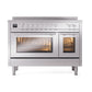 ILVE Professional Plus II 48-Inch Induction Range with 6 Induction Elements, 5.02 cu. ft. Oven, Stainless Steel, Triple Glass Door, UPI486WMPSS