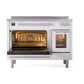 ILVE Professional Plus II 48-Inch Induction Range with 6 Induction Elements, 5.02 cu. ft. Oven, White, Triple Glass Door, UPI486WMPWH