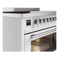 ILVE Professional Plus II 48-Inch Induction Range with 6 Induction Elements, 5.02 cu. ft. Oven, White, Triple Glass Door, UPI486WMPWH