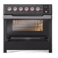 ILVE Panoramagic 36-Inch Induction Range with 6 Induction Elements, 3.5 cu. ft. Oven, Matte Black, Triple Glass Door, UPMI09S3MK
