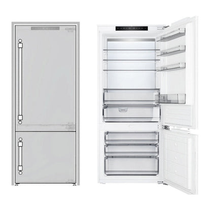 ILVE 28-Inch Bottom Freezer Refrigerator with 12 cu. ft. Capacity, Panel Ready, URBM28SIWPRY