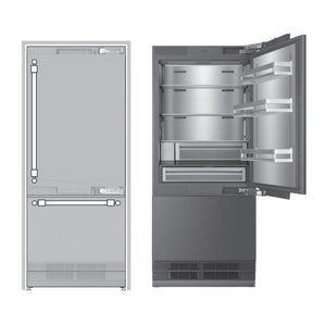 ILVE 30-Inch Built-In Bottom Freezer Refrigerator with 16 cu. ft. Capacity, Reversible Door, Energy Star, Sabbath Mode (Internal Water Dispenser and Ice Maker), URBM30SIWPRY