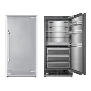 ILVE 36-Inch Refrigerator Column with 20.1 cu. ft. Capacity, Internal Water Dispenser, Reversible Door, URFC36SNWPRY