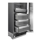 ILVE 36-Inch Refrigerator Column with 20.1 cu. ft. Capacity, Internal Water Dispenser, Reversible Door, URFC36SNWPRY