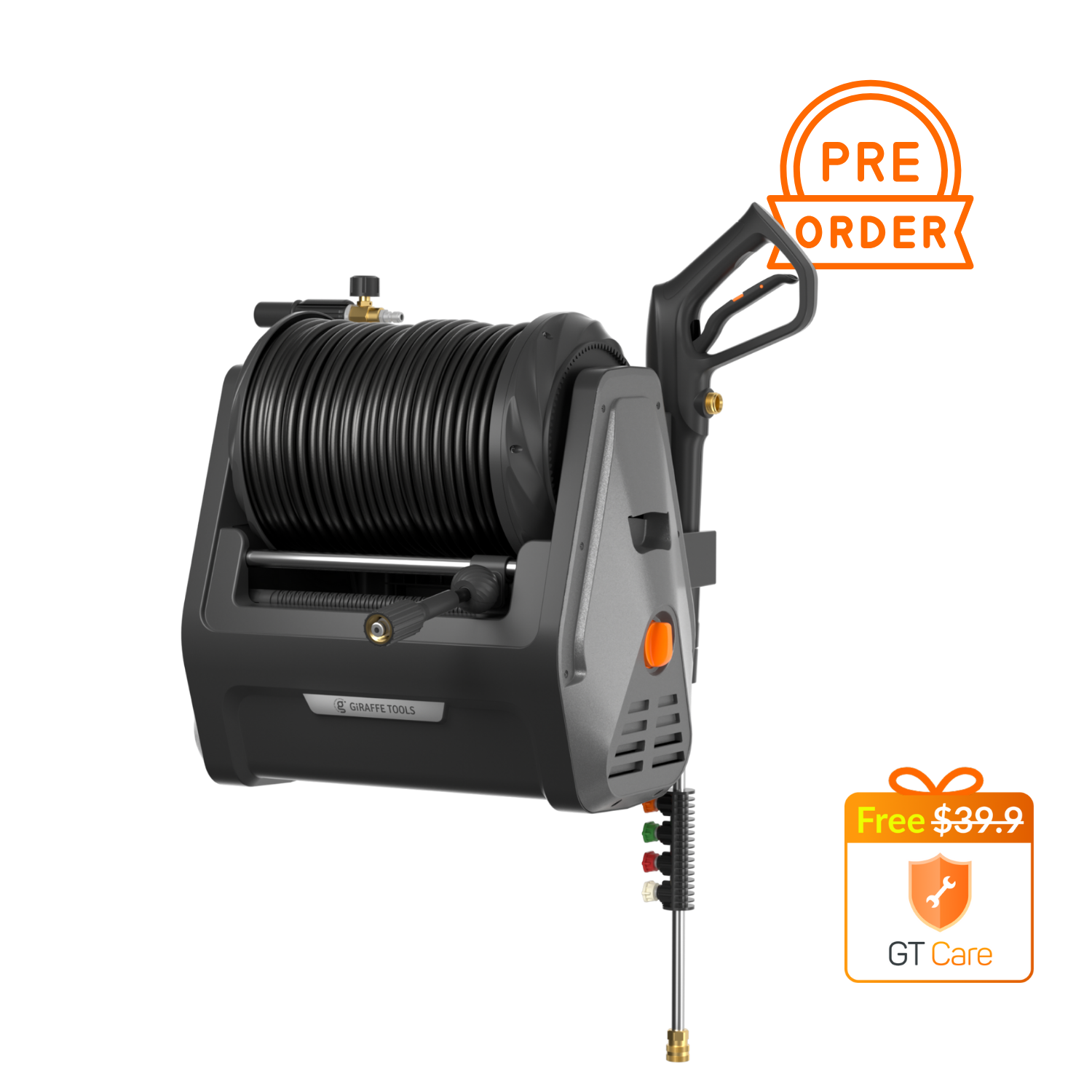 Giraffe Tools Grandfalls Retractable Pressure Washer - Thumbnail 2