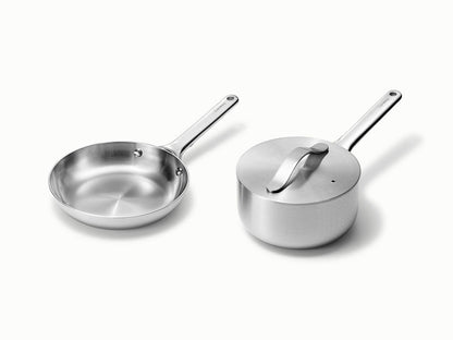 Caraway Mini Duo Cookware Set in Stainless Steel
