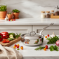 Mauviel 1830 M'COOK 5-Ply Sauté Pan With Lid, Cast Stainless Steel Handle