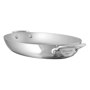 Mauviel 1830 M'COOK 5-Ply Oval Pan With Cast Stainless Steel Handles