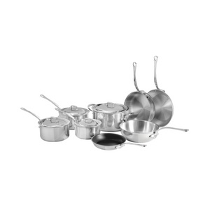 Mauviel 1830 M'COOK 5-Ply 12-Piece Cookware Set With Cast Stainless Steel Handles