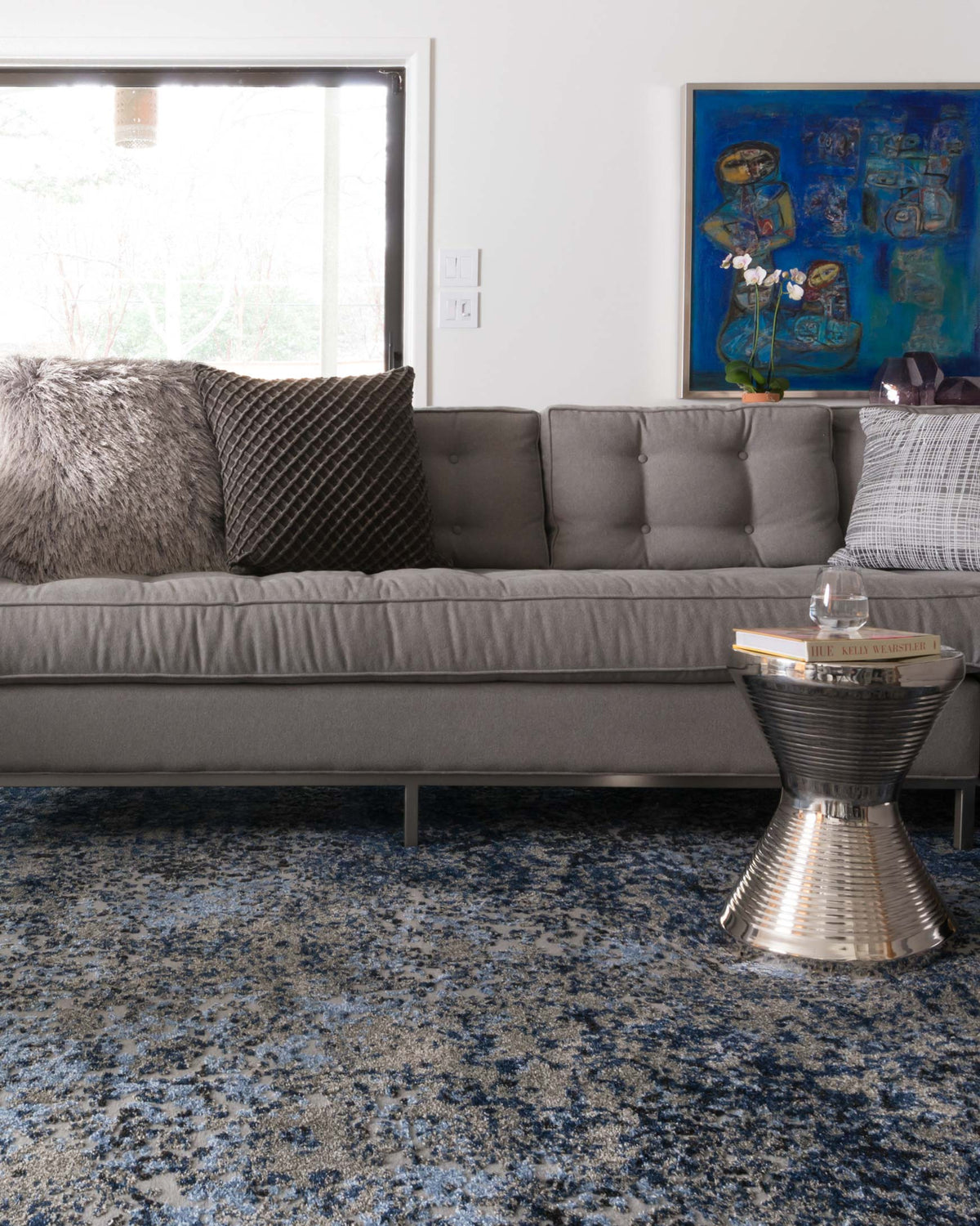 Loloi Viera VR-07 Grey / Navy area rug - image 2