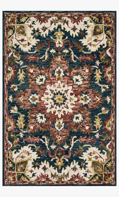 Loloi Victoria VK-13 Teal / Raspberry area rug - image 1