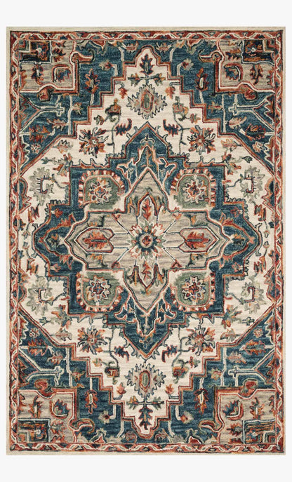 Loloi Victoria VK-16 Blue / Red area rug - image 1