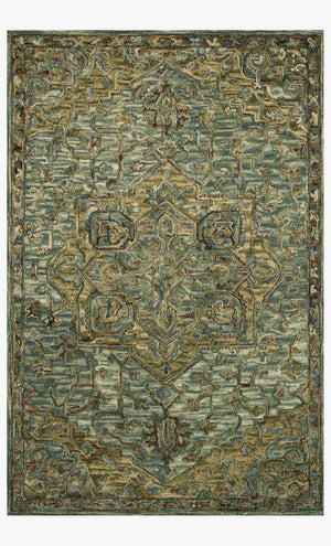 Loloi Victoria VK-20 Dark Green / Tobacco area rug - image 1